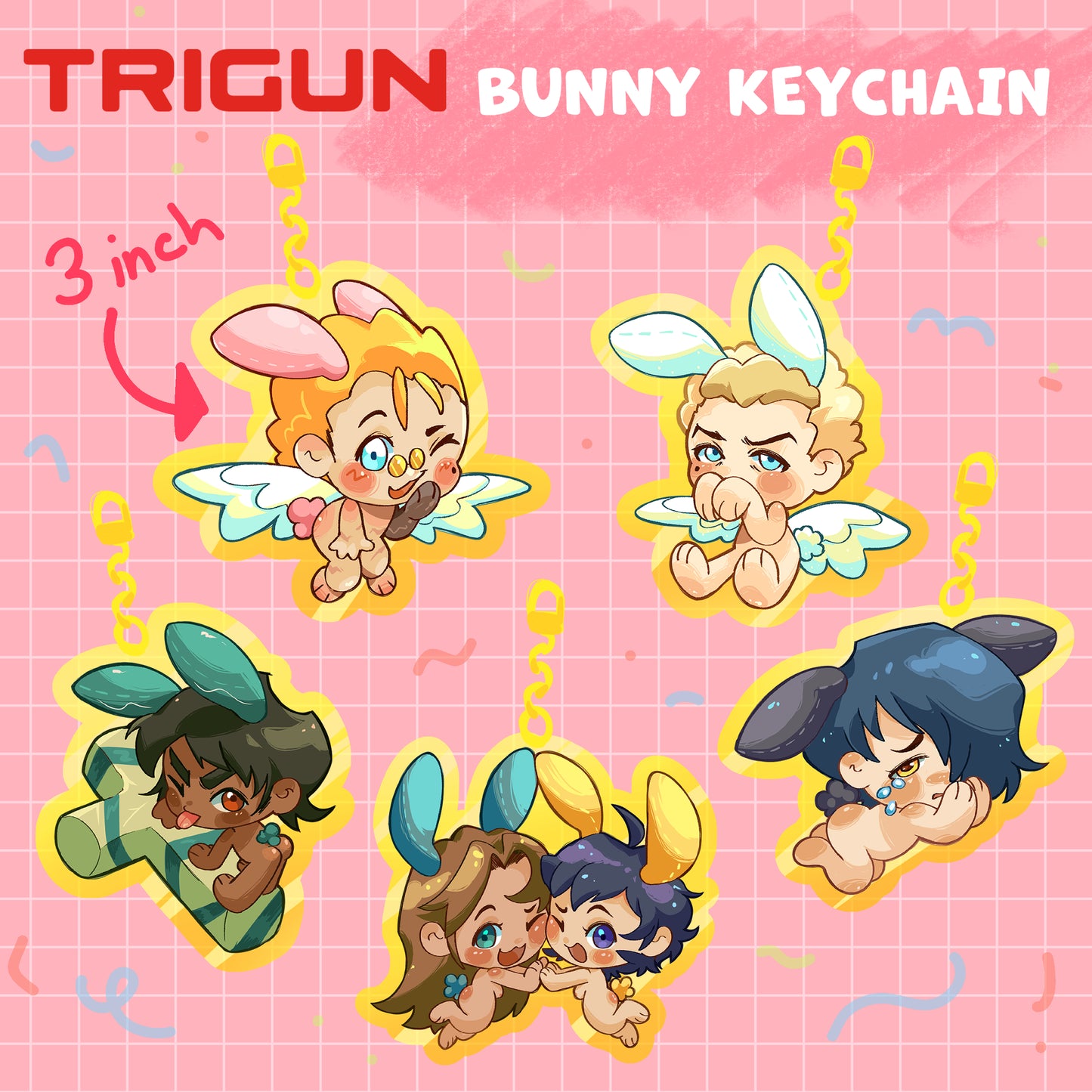 TRIGUN BUNNY KEYCHAIN