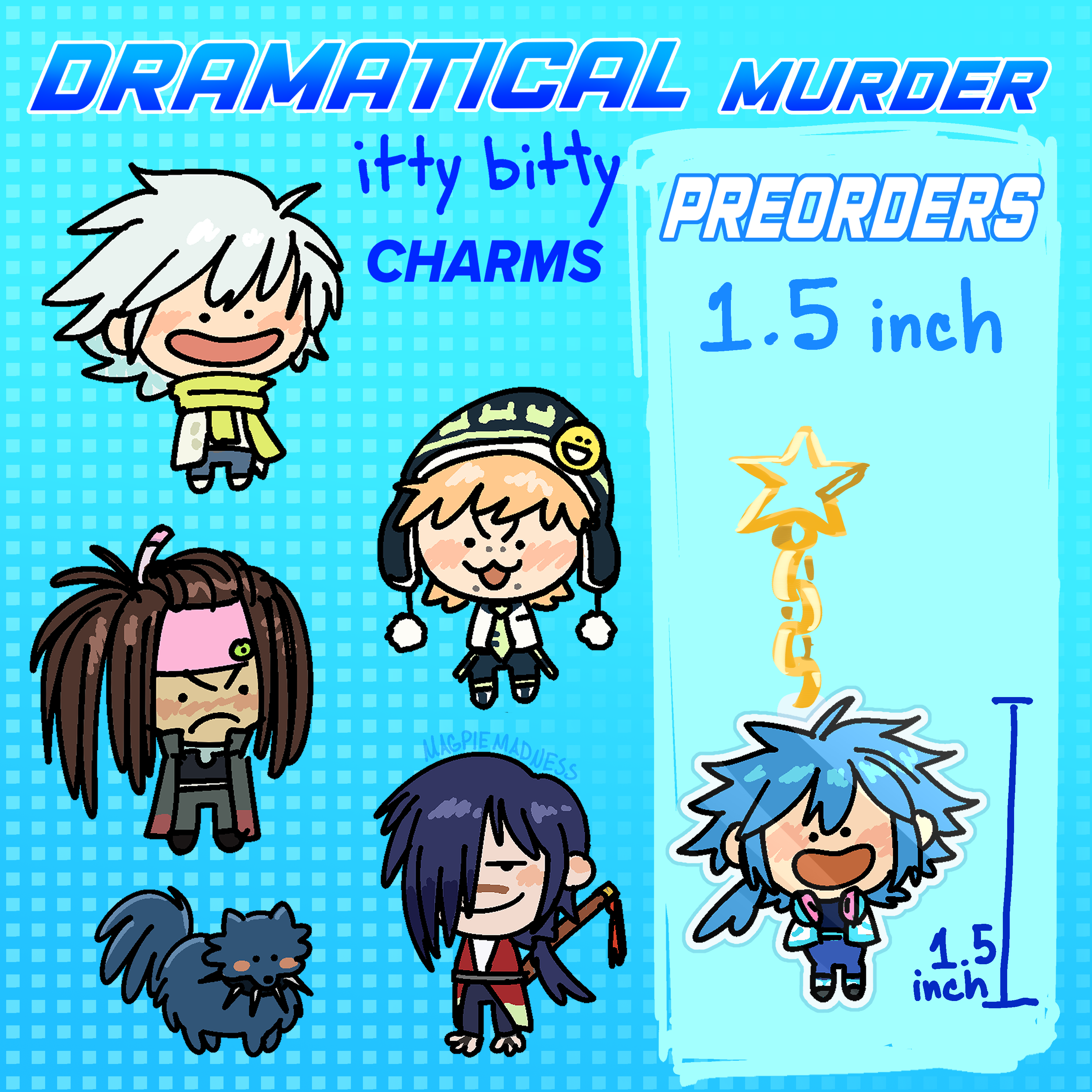 DRAMATICAL MURDER keychain PREORDER – Magpie Madness