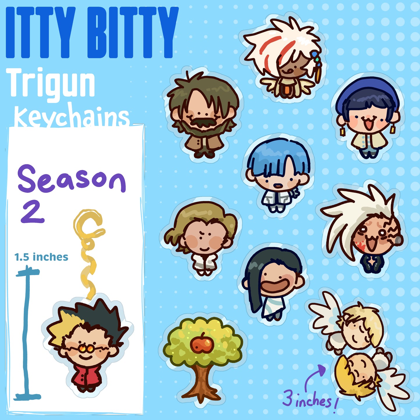 ITTY BITTY TRIGUN SEASON 2 keychain