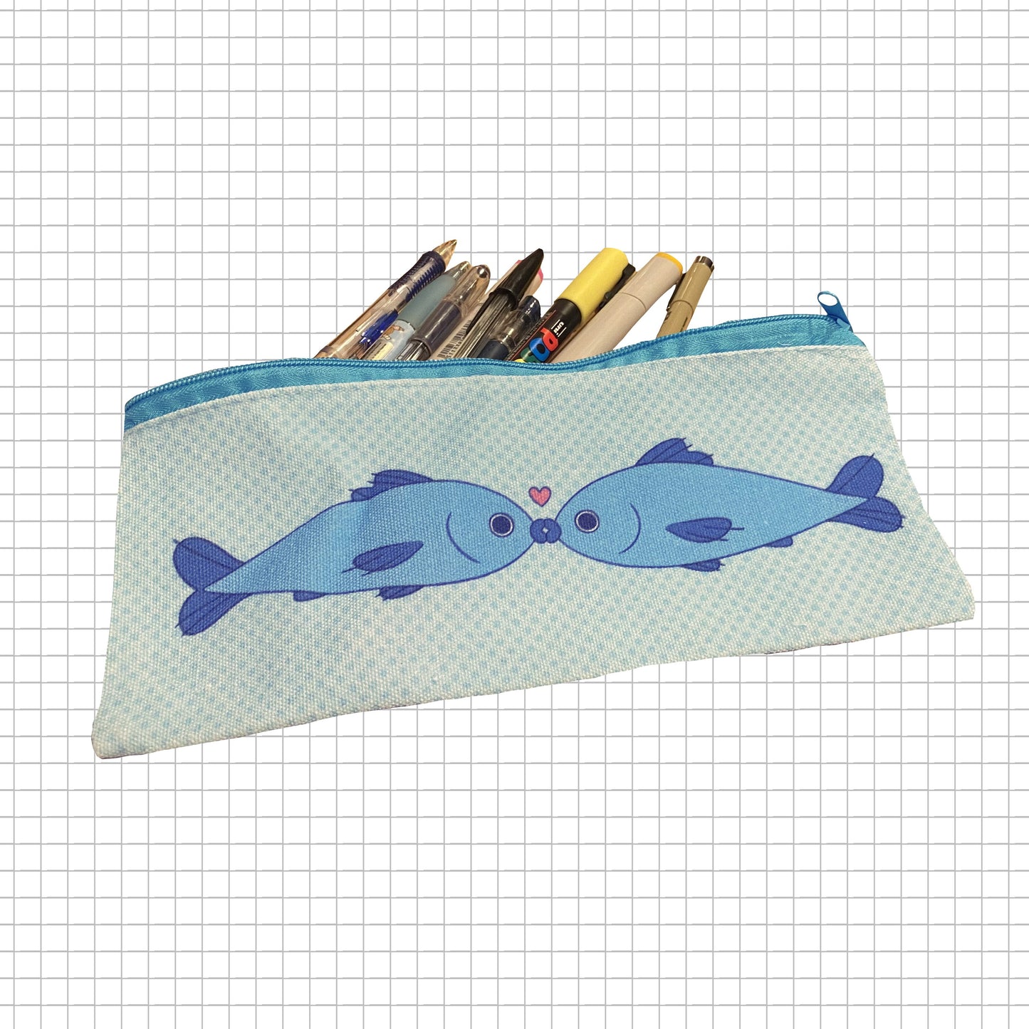 KISSING FISH Pencil Pouch