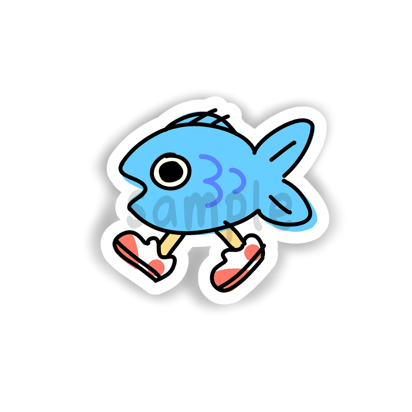 WALKIN FISH Sticker